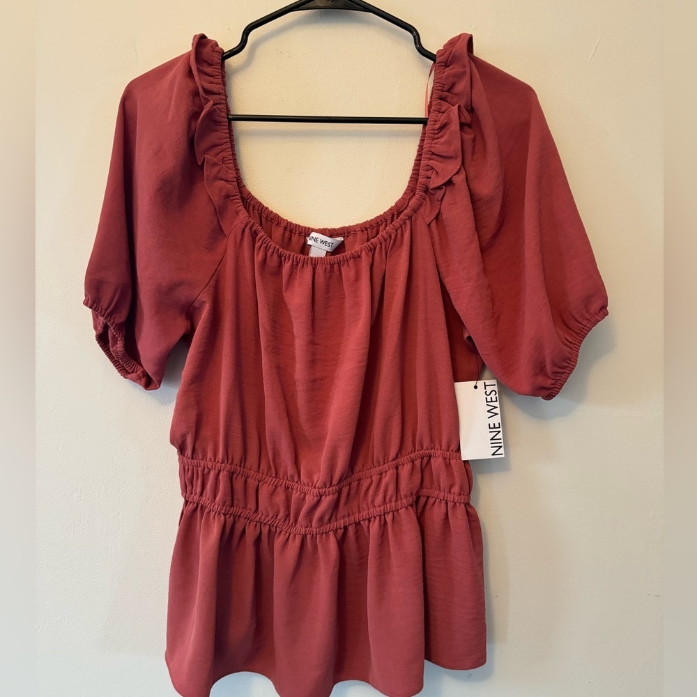 Nine West peplum top size medium